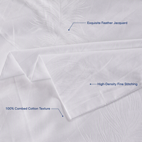 Parure de lit jacquard en plumes blanches pour hôtels, 4 pièces, pour gîtes, appartements, clubs de villégiature, vente en gros directe d'usine, fournisseur personnalisé