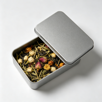 Boîte à thé en métal écologique et recyclable, vide, rectangulaire, pour le stockage de thé parfumé, café et herbes – Fournisseur