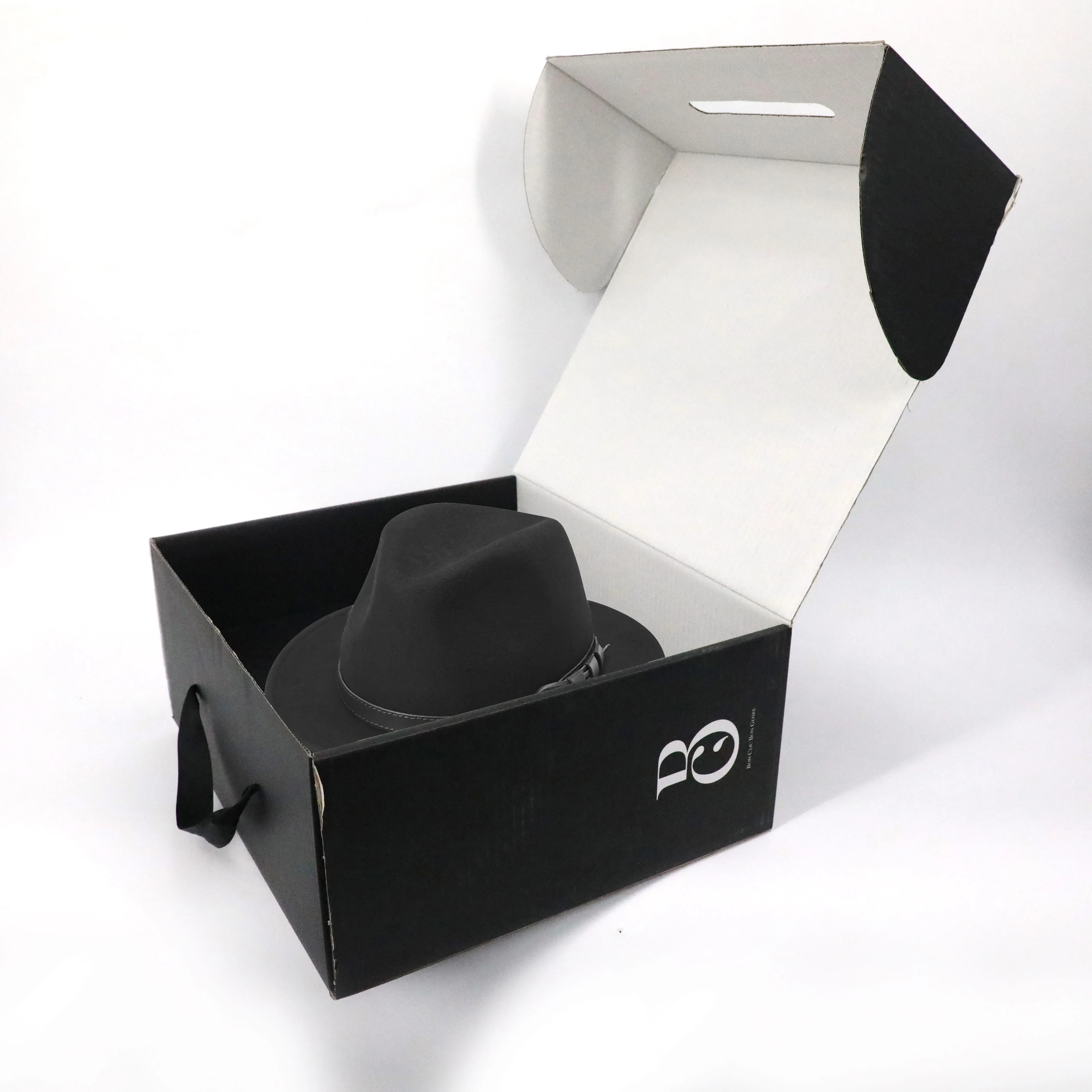 paper white hat wreath boxes 14 x 14 x 7 embalaje de caja de sombrero hat shipping black packaging box