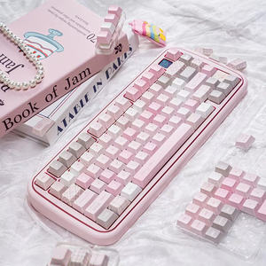 Teclas PBT <span class=keywords><strong>Utopia</strong></span> para Chicas, Sublimación de Cinco Lados, Perfil Cherry, 132 Teclas, DIY, Compatible con Interruptores Mx, Teclado Mecánico - Product Image 2