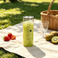 Boîtes en plastique PET jetables écologiques de 330 ml avec logo personnalisé, couvercle en aluminium à ouverture facile pour boissons énergisantes et sodas