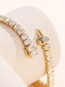 SGARIT custom 3mm-6mm 18k pure gold lab grown diamond tennis bracelet Jewelry size 16-26 inch <b>for</b> women <b>men</b> gift anniversary - Product Image 6