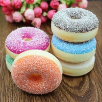 PU Krim Simulasi Kue Buah Donat Buatan Model Makanan Kecil Seperti Hidup