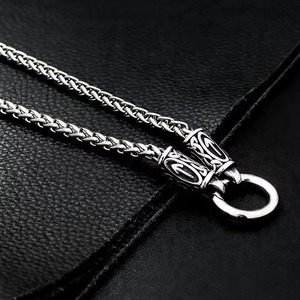 Yunnique – collier en acier inoxydable pour hommes, collier en os de Dragon, 60cm 70cm, pendentif runique nordique Viking, bijoux, cadeau pour hommes - Product Image 3