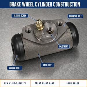 Cylindre de roue de frein avant droit 47410-20540-71 pour chariot élévateur Toyota 6FD25 6FD30 6FG20 42-6FG25 - Product Image 3