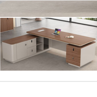 Table et chaise de bureau exécutif modernes et durables en bois avec rangement mural pour usage domestique/commercial