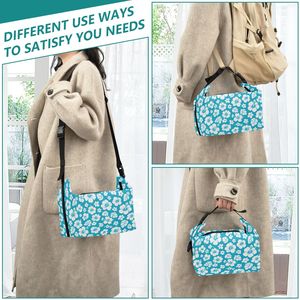 Sac à lunch isotherme imprimé Aloha Collection, imprimé hibiscus, sac isotherme portable avec logo personnalisé et sangle détachable - Product Image 4