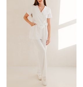 Divisa da Lavoro di Alta Qualità con Logo Personalizzato <span class=keywords><strong>per</strong></span> Donna, Uniforme <span class=keywords><strong>per</strong></span> SPA e Salone di Bellezza, Casacca <span class=keywords><strong>per</strong></span> Servizi di Pulizia, Tunica alla Moda, Abbigliamento Professionale <span class=keywords><strong>per</strong></span> Estetista - Product Image 5