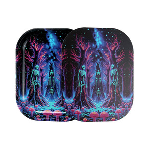 Nueva Bandeja para Fumar 2025, 18*14cm, Diseño <span class=keywords><strong>Extraterrestre</strong></span>, Bandeja de Estaño con Logotipo Personalizado, Tapa Magnética, Bandeja Ecológica para Tabaco - Product Image 5