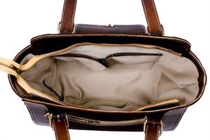 Vintage marron 100% en cuir véritable marron sac fourre-tout dames élégant grande capacité bureau épaule voyage décontracté utilisation Shopper sacs - Product Image 5