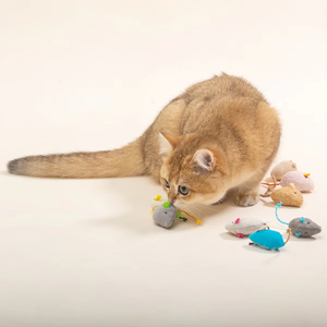 Tương tác sang trọng mèo đồ chơi chuột hình kêu cót két cho mèo con Thời gian chơi săn bắn mô phỏng sự nhàm chán cứu trợ - Product Image 3