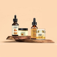 Kit de Soins de la Peau au Curcuma et Vitamine C Végétalien Anti-Acné et Anti-Taches Sombres Marque Blanche – Ensemble Réparateur VC Curcuma