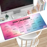 OEM 2027 Farbenfrohe Wasserdichte Große Gaming-Mausunterlage mit Gummiunterseite, Kalender, Mehrere Größen und Farben, Individuelles Logo auf Lager