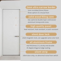 Porte intérieure de bureau en bois avec cadre en aluminium, insonorisée, design moderne, gain de place, porte de cloison pour bâtiment commercial