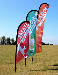 Kit de drapeau de bannière de plumes de plage promotionnelle personnalisée avec drapeaux en forme de larme à <span class=keywords><strong>vendre</strong></span> - Product Image 2