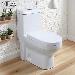 WC monobloc YIDA certifié SASO, à étiquette verte, en céramique, à double chasse, à poser au sol, avec siphon S/P, pour applications hôtelières, à haut rendement en matière <span class=keywords><strong>d</strong></span>'efficacité hydroénergétique - Product Image 1