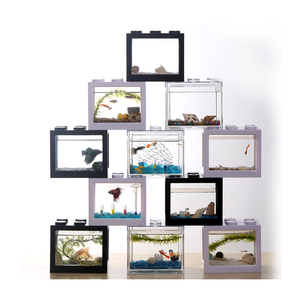 Aquarium <strong>Fish</strong> <strong>tank</strong> for Betta Plastic <strong>Fish</strong> <strong>tank</strong> with LED Light - Product Image 1