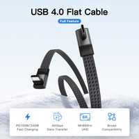 2026 Neues 4.0 Rechtwinkliges Nylon-Ummanteltes Typ-C PD 100W/240W USB-Datenkabel