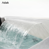 Baignoire autoportante rectangulaire Adak, baignoire acrylique portable d'intérieur, drain intégré, écologique, garantie 5 ans, facile à nettoyer, 60 gal+