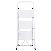 Escalera plegable de un solo lado, cómoda, con agarre, para el hogar