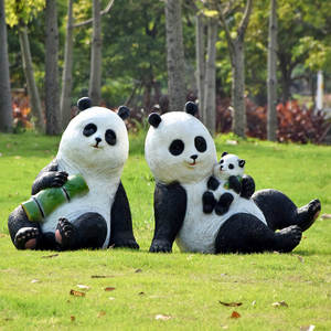 Escultura de Panda de Resina, Decoración de Bienvenida para Jardín o Parque, Adorno Impermeable y Autoportante - Product Image 2