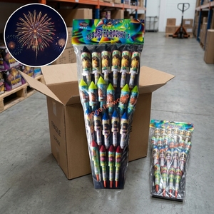 Super fusées aériennes puissantes avec effets sonores et lumières colorées – Spectacle de feux d'artifice aériens - Product Image 1