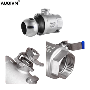 AUQIVM Manual 304 Stainless Steel Two-piece <strong>Ball</strong> <strong>Valve</strong> For Water With NPT Connection And Internal Thread Adjustment - Product Image 4