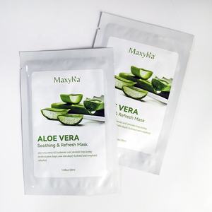 Custom Private Label 100% naturale biologico schiarente <span class=keywords><strong>rinfrescante</strong></span> foglio idratante <span class=keywords><strong>maschera</strong></span> per la cura della pelle Aloe Vera <span class=keywords><strong>maschera</strong></span> per il <span class=keywords><strong>viso</strong></span> - Product Image 1