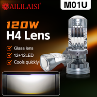 Ampoules LED H4 pour projecteur 120W, faisceau haut et bas pour phares de voiture, 6500K, phare de moto, feu antibrouillard, phare LED universel