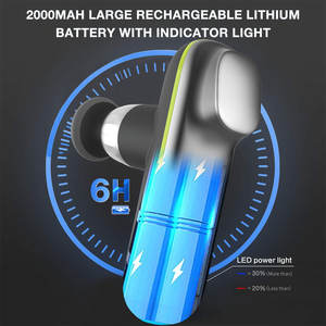 Pistola de masaje de percusión de tejido profundo PRO, <span class=keywords><strong>Mini</strong></span> pistola de masaje de percusión con calor, refrigeración, frío y caliente, Fascia, muscular - Product Image 3