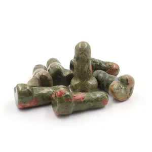 थोक प्राकृतिक क्रिस्टल हीलिंग लिंग हाथ-नक्काशीदार पत्थर विभिन्न क्वार्ट्ज क्रिस्टल लिंग क्रिस्टल Dildo के लिंग पत्थर शिल्प