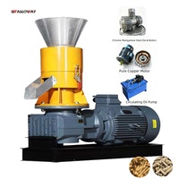Broyeur à granulés de bois à performance stable 200 kg/h avec pompe à huile de lubrification automatique et boîte de vitesses durable pour une énergie durable