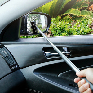 Brosse télescopique de nettoyage pour rétroviseur de voiture Brosse d'essuie-glace à main 98cm Outil de nettoyage à long manche Nettoyeur de brouillard pour rétroviseur - Product Image 3