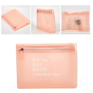 Sac à cosmétiques en PVC TPU souple, logo logo de marque, logo de BSCI SEDEX FAMA, sac à cosmétiques en PVC givré - Product Image 4