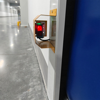 Moteur de porte de garage industrielle automatique à grande vitesse en PVC transparent avec programmation numérique PLC, rail en acier et positionnement par encodeur