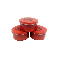 Nouvelle arrivée : boîte ronde en métal pour biscuits et en-cas, option de logo personnalisé, boîte cadeau en métal de haute qualité