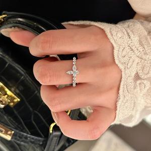 S925 Pure Silver Diamond Ring Fairy Style Floating Classic <b>Butterfly</b> <b>Light</b> Luxury Fresh Sweet Slender Versatile for Women - Product Image 4