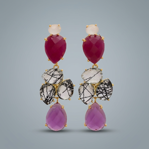 Pendientes Colgantes Hechos a Mano en Plata de Ley, Chapados en Oro, Modernos y a la Moda - Product Image 2