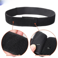 Bande élastique sans boucle à velcro, haute élasticité, auto-adhésive, avec boucle de fixation, pour la taille, le poignet, la jambe, sangle médicale