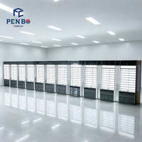 Vitrine murale pour lunettes en acier inoxydable noir brillant avec éclairage LED et panneau à fentes pour magasin d'optique