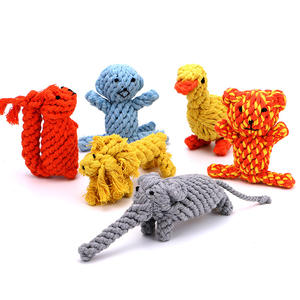 Forma di animale di cotone corda di masticazione del cane pulizia dei denti giocattolo per animali domestici - Product Image 1