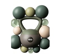 Pesa Rusa Ergonómica de 8 kg para Entrenamiento de Fuerza, Diseño Minimalista y Estético, para el Hogar