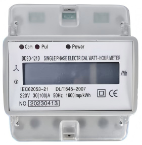 Compteur d'énergie intelligent monophasé 4P sur rail DIN RS485 kWh - Product Image 1
