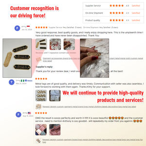 Accesorios para Prendas de Vestir Logotipo de Marca para Bolso Etiqueta Dorada en Relieve Placa de Metal Etiqueta de Metal Dorada Logotipo de Metal Personalizado - Product Image 6