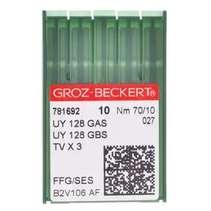 Aiguilles originales Groz-beckert, fabriquées en Allemagne, aiguille pour machine à coudre UY128 Taille 80/12