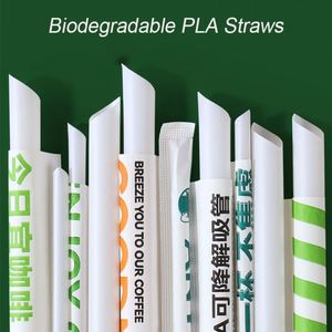 Eco Friendly Custom Color 6 8 12Mm Disposable PLA <b>Drinking</b> <b>Plastic</b> <b>Straw</b> Iced Drink PLA <b>Straw</b> Individually Wrapped Biodegradable - Product Image 3