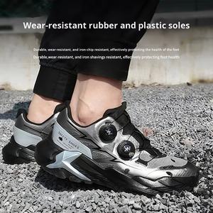 أحذية حماية العمال الجديدة وفقًا للمعايير الأوروبية للرجال، بمقدمة فولاذية مضادة للصدمات والثقب، الجزء العلوي من مادة TPU، تصميم منخفض بزر - Product Image 5