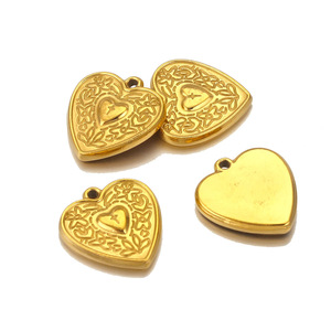Acier inoxydable Fleur Amour Collier Bijoux Pendentif Coeur Forme Shell Charms - Product Image 5