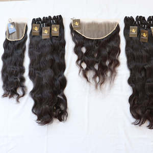 Extensiones de Cabello Humano Remy Virgen Indio de un Solo Donante con Cierre de Encaje y Frontales HD - Product Image 5