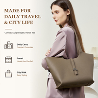 Sac fourre-tout en cuir pleine fleur fait main pour femme, avec poignées en tricot, ouverture supérieure, léger, à porter à l'épaule, pour le quotidien